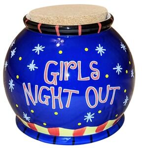🔥 Bella Casa GANZ Girl's Night Out Ceramic Money Jar with Cork Top BC6379 🔥